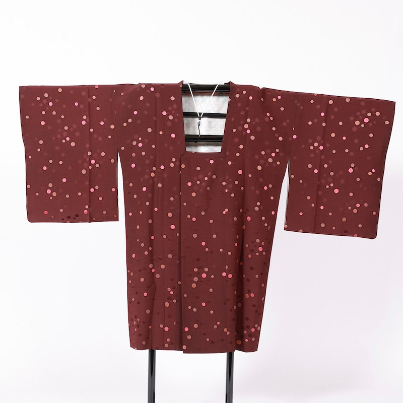 Used kimono coat (Michiyuki coat) M-size 100% silk / 1156