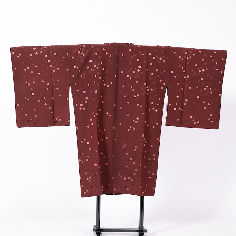 Used kimono coat (Michiyuki coat) M-size 100% silk / 1156