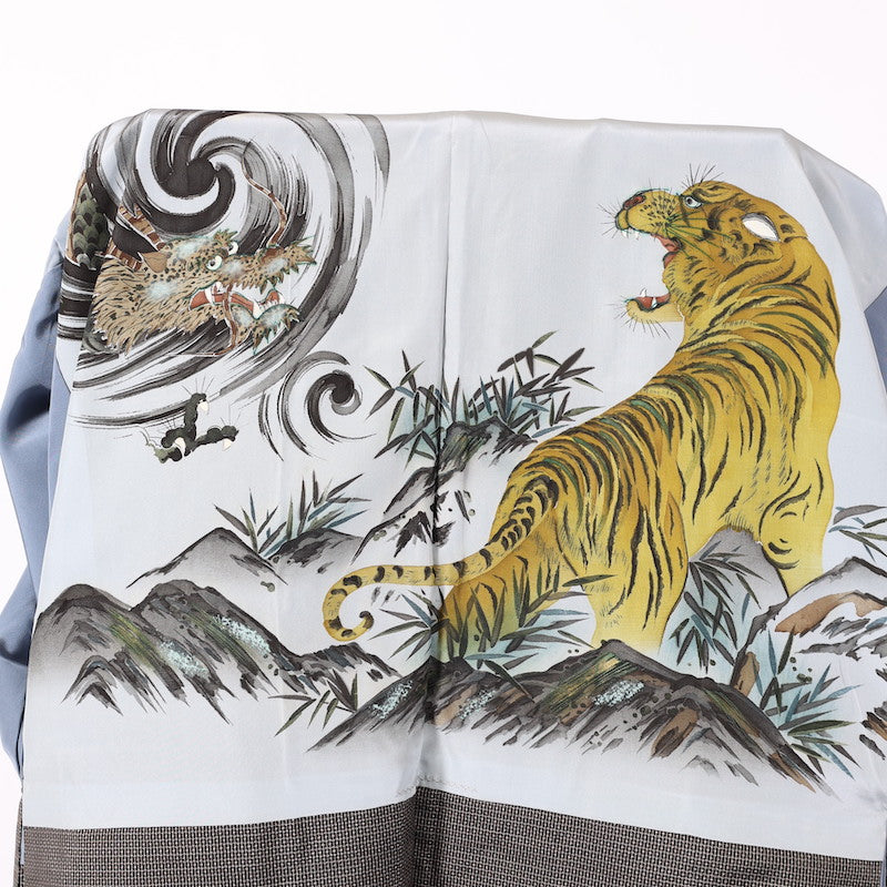 Used kimono, jacket 2piece set , men’s L-size 100% silk / 1177