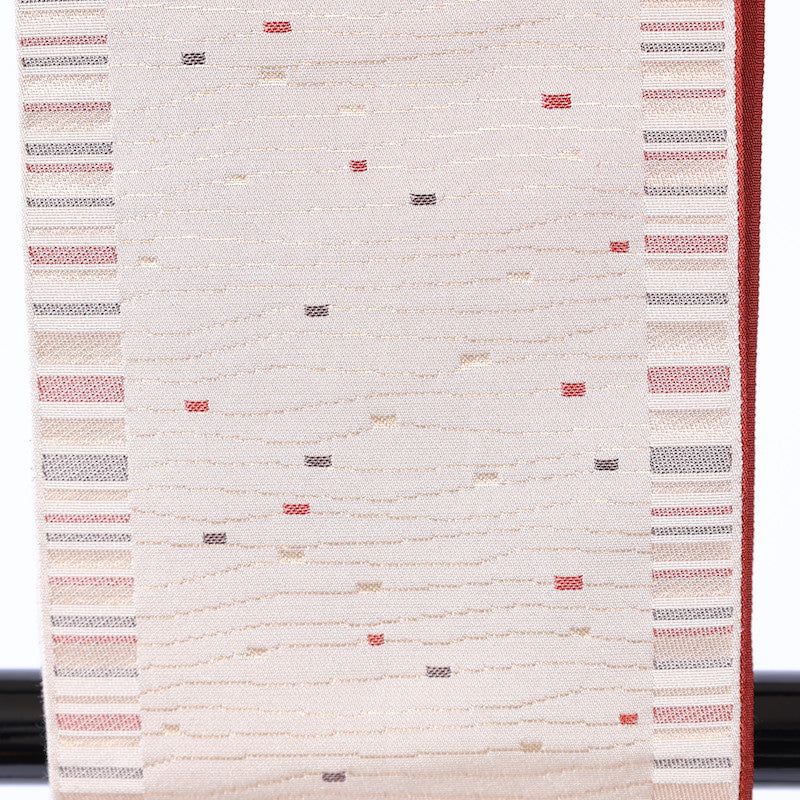 Used kimono sash belt (Hanhaba-obi) polyester / 1186