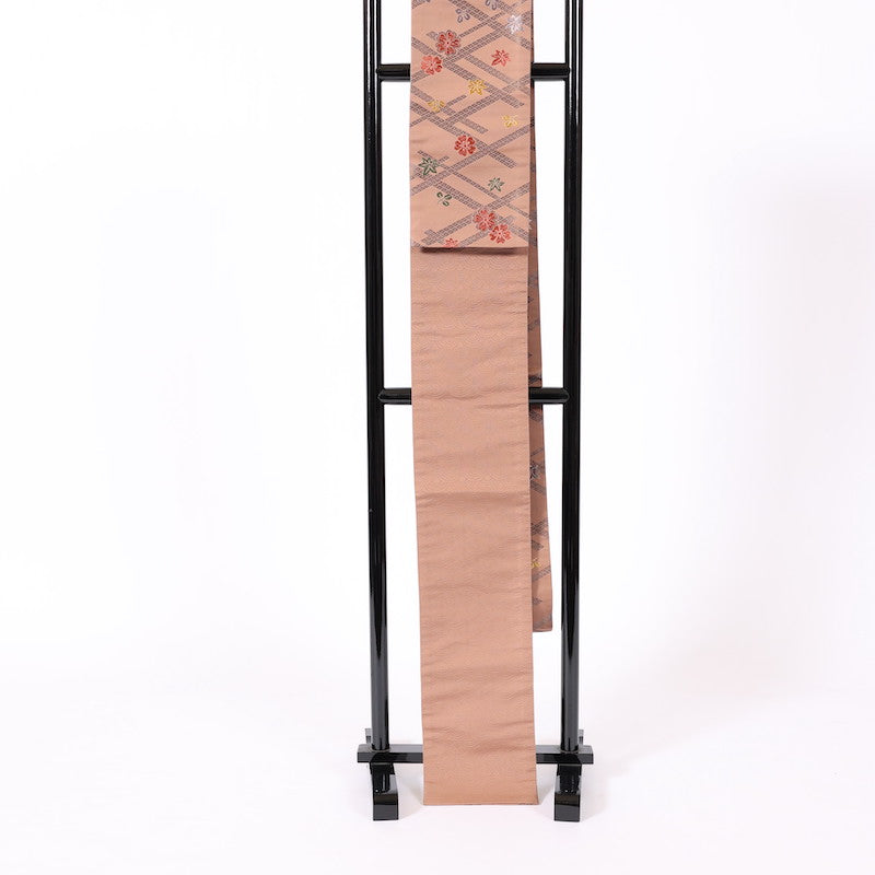 Used kimono sash belt (Hanhaba-obi) polyester / 1192