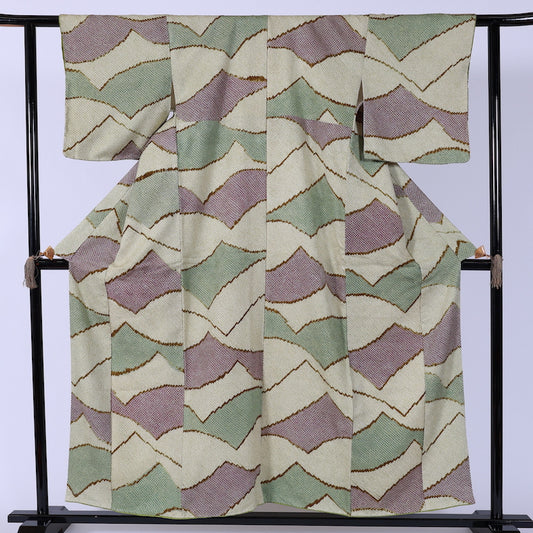 Japanese kimono (Komon) M-size 100% silk New / 763