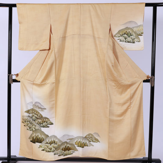 Japanese kimono (Tsukesage) M-size 100% silk / 772