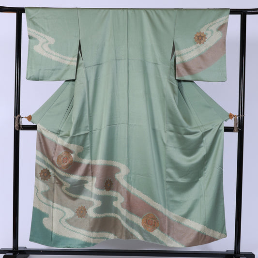 Japanese kimono (Houmongi) M-size 100% silk / 769