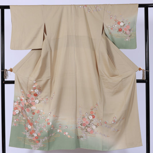 Japanese kimono (Houmongi) S-size 100% silk / 768