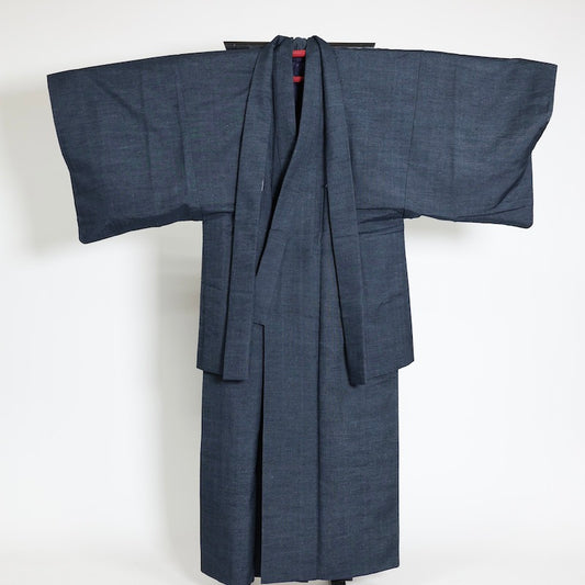 Used kimono, jacket 2piece set , men’s L-size 100% silk / 1173