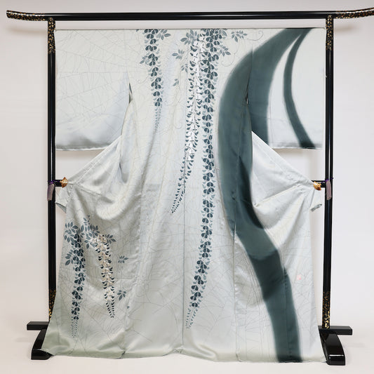 New Japanese kimono (Houmongi) Kihati Tabata 100% silk / SSS