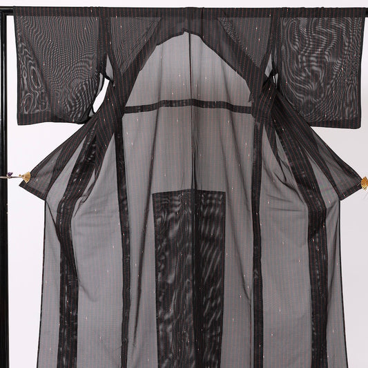 Used summer kimono (Komon) -size washable polyester / 1228