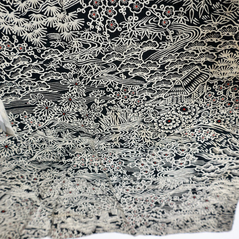 Japanese kimono Coat (Michiyuki) M-size 100% silk / 813