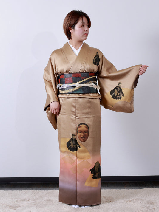 Japanese kimono (Houmongi) M-size 100% silk / 840