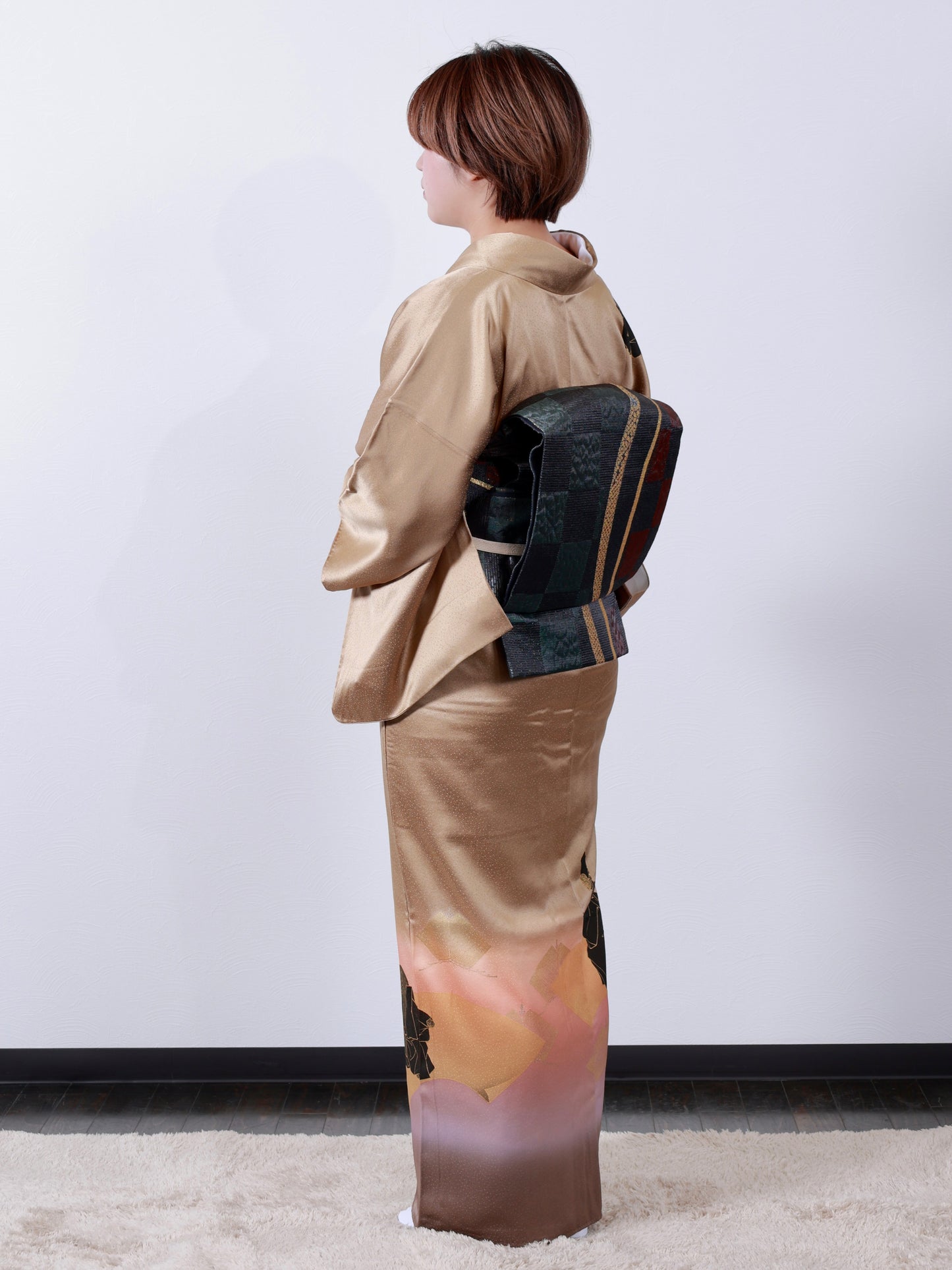 Japanese kimono (Houmongi) M-size 100% silk / 840
