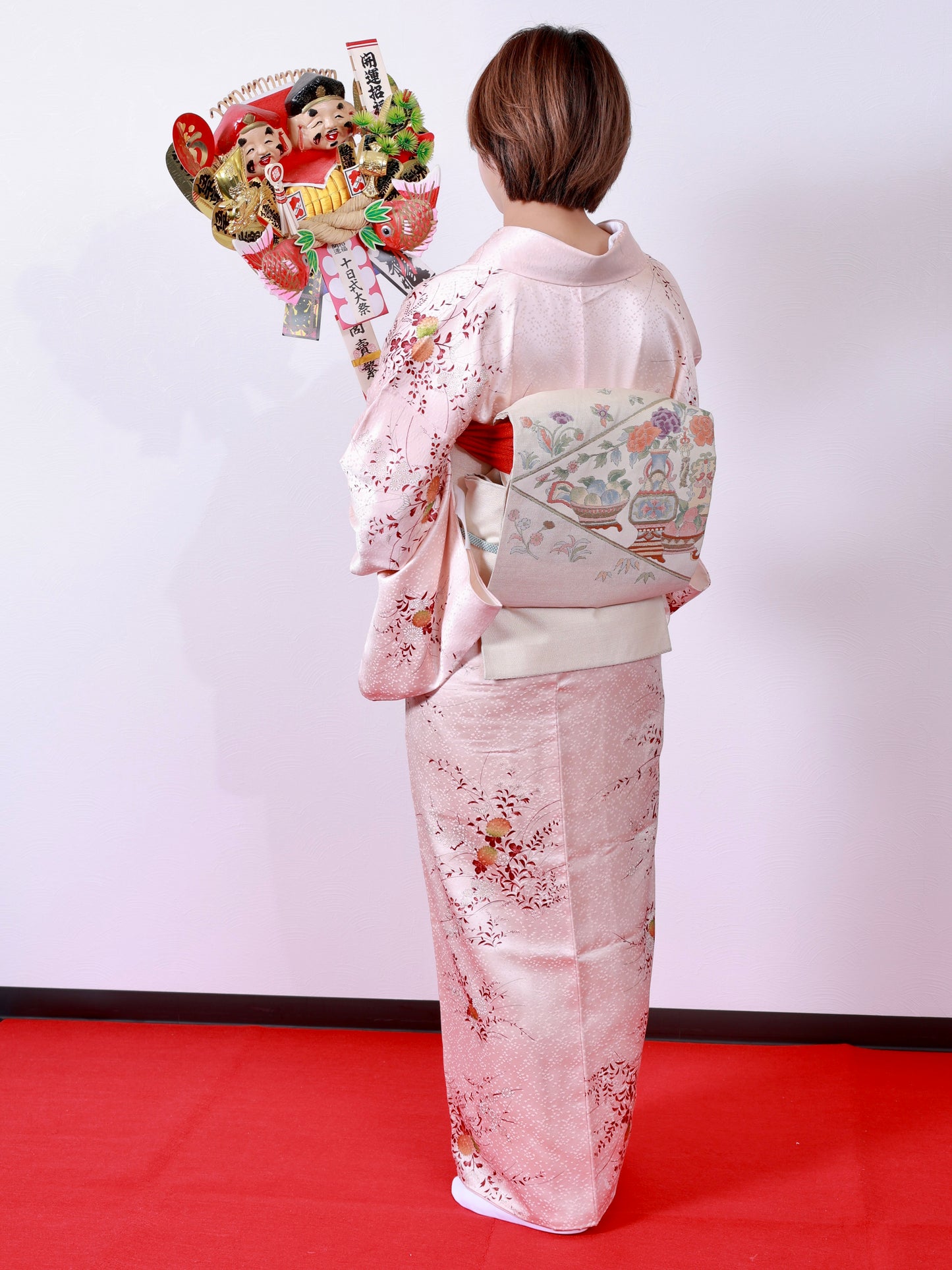 Japanese kimono (Komon) S-size 100% silk / 477