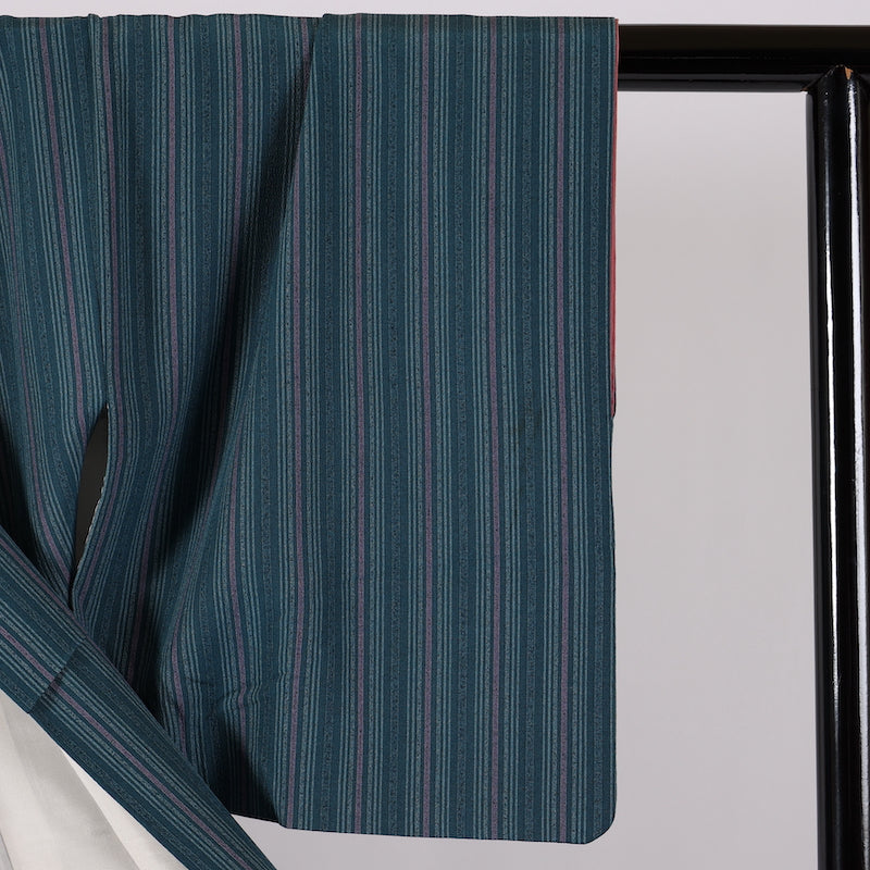 Japanese kimono (Komon) M-size polyester washable / 87