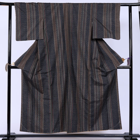 Japanese kimono (Tsumugi) M-size 100% silk /818