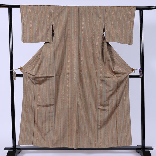 Japanese kimono (tsumugi) M-size 100% silk /821