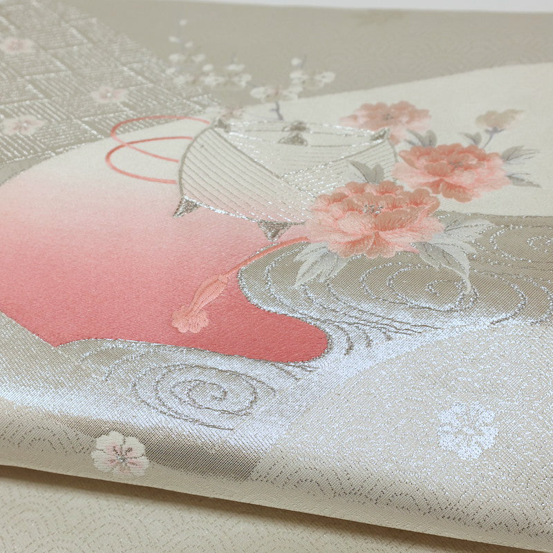 Japanese kimono sash belt (Nagoya-obi) 100% silk / 874