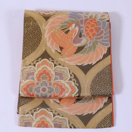 Japanese kimono sash belt (Hukuro-obi) 100% silk / 885