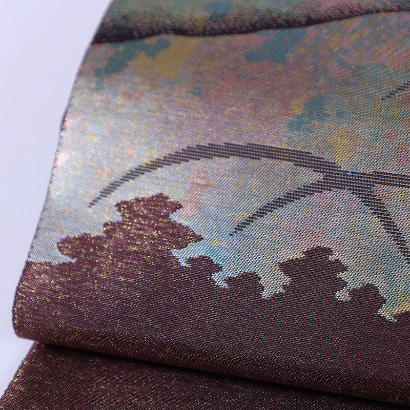 Japanese kimono sash belt (Hukuro-obi) 100% silk / 888