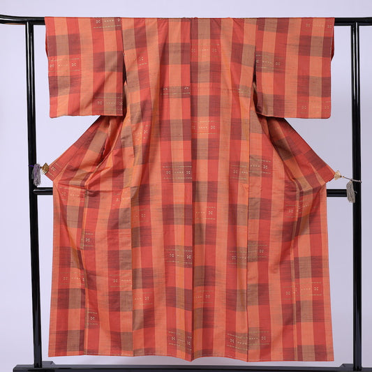 Japanese kimono (Tsumugi) M-size 100% silk / 896