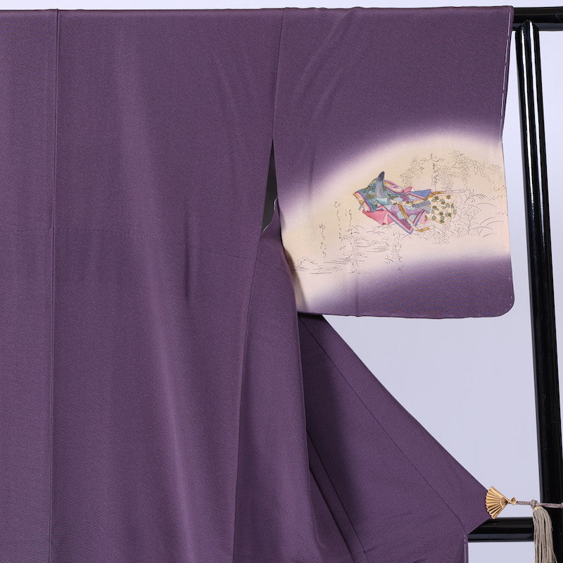 Japanese kimono (Tsukesage) L-size 100% silk / 904