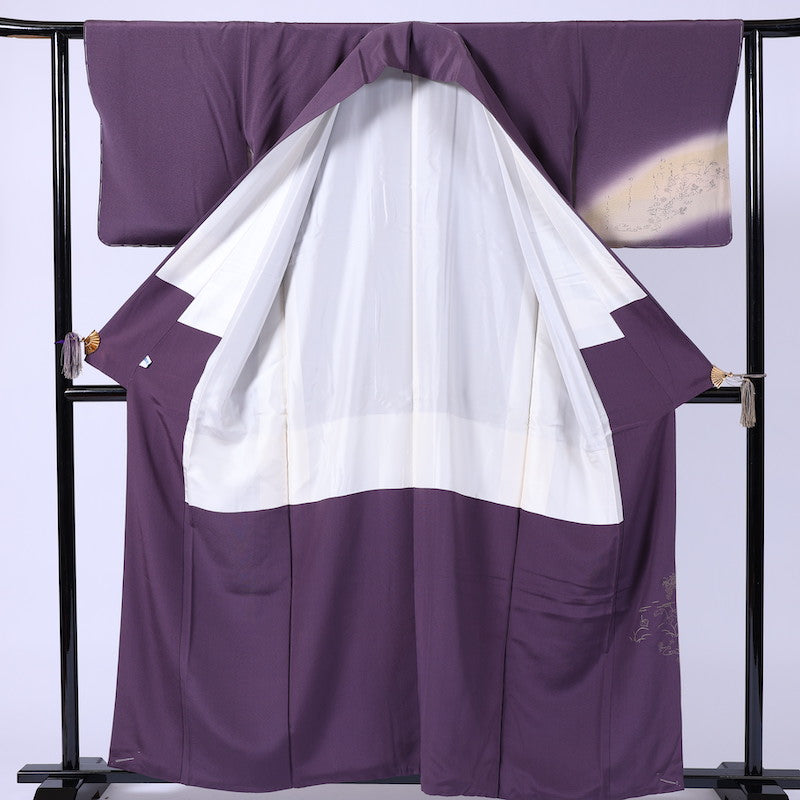 Japanese kimono (Tsukesage) L-size 100% silk / 904