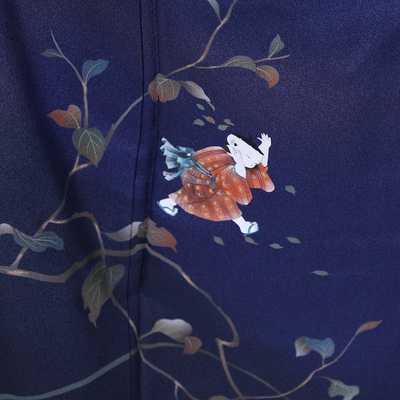 Japanese kimono (Houmongi) M-size polyester / 908
