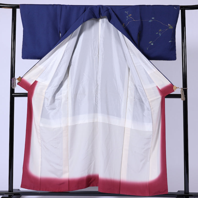 Japanese kimono (Houmongi) M-size polyester / 908
