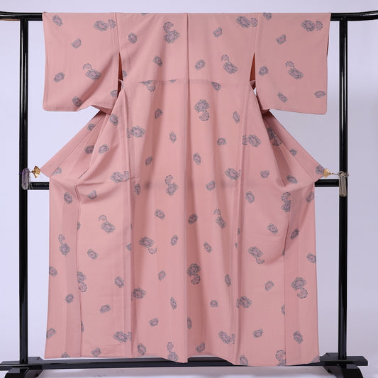 Japanese kimono (Komon)L-size washable polyester / 910