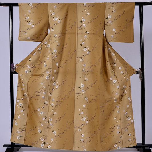 Japanese kimono (Komon) L-size washable polyester / 934