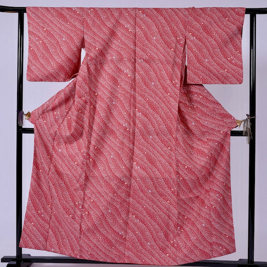 Japanese kimono (Komon) L-size washable polyester / 937