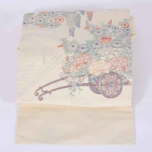 Japanese kimono sash belt (Nagoya-obi) 100% silk / 371