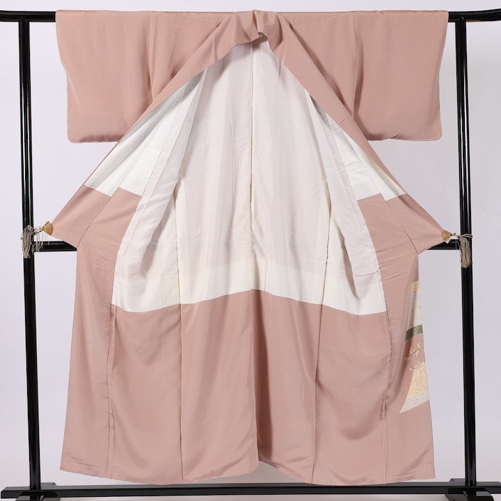 Japanese kimono (Irotomesode) M-size 100% silk / 388