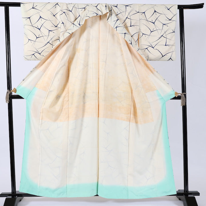 Japanese kimono (Komon) washable polyester / 391