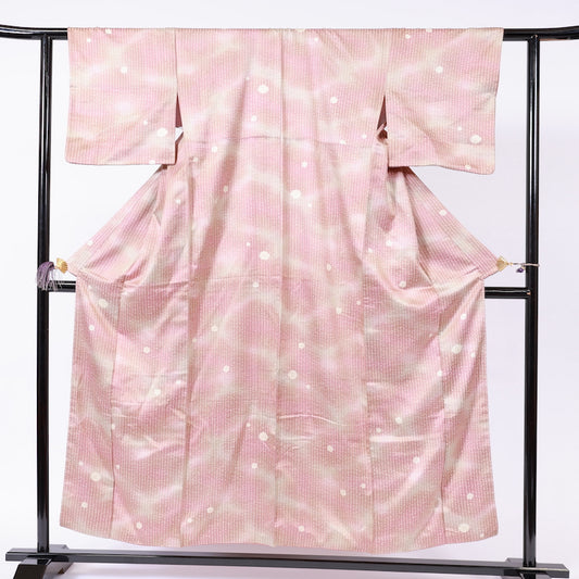 Japanese kimono (Komon) M-size washable polyester / 940