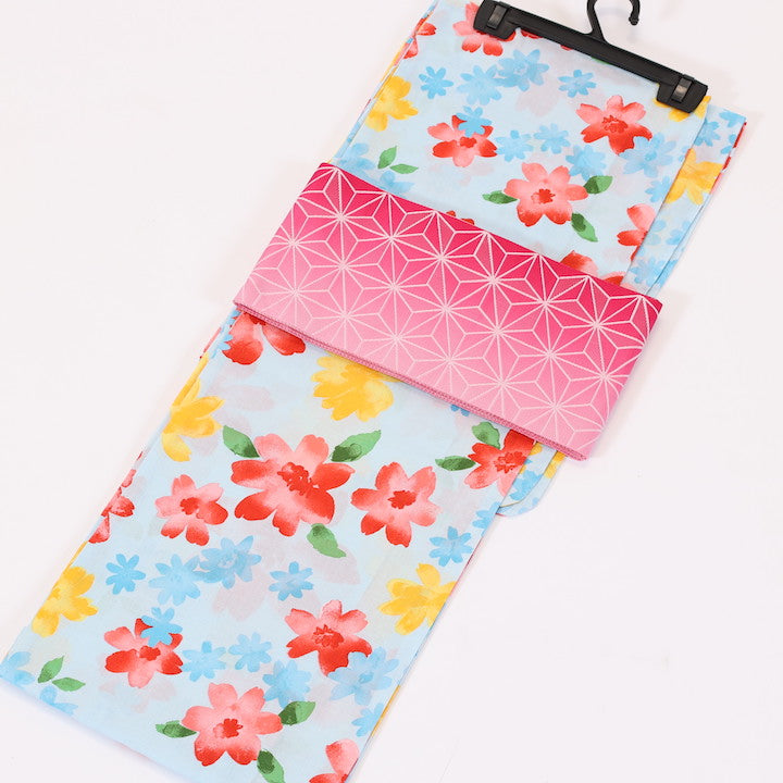 yukata,obi,footwear 3-piece set New/ 033