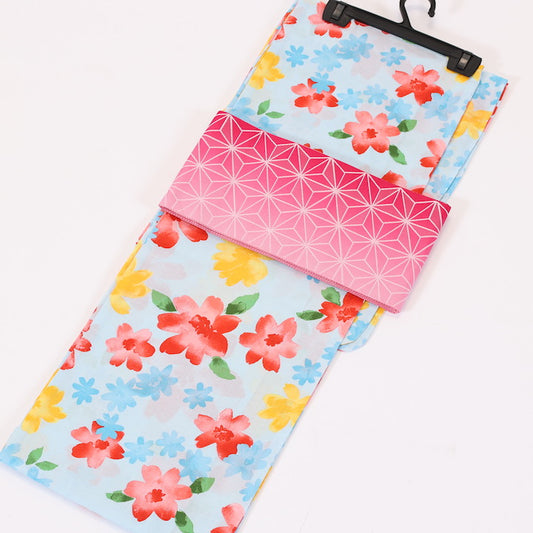 yukata,obi,footwear 3-piece set New/ 033