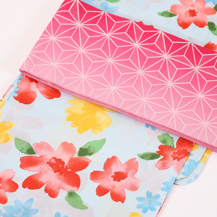 yukata,obi,footwear 3-piece set New/ 033