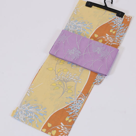 yukata,obi,footwear 3-piece set New/ 037