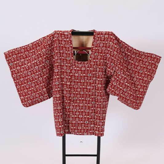 Japanese kimono Coat (Michiyuki-coat) M-size 100% silk / 458