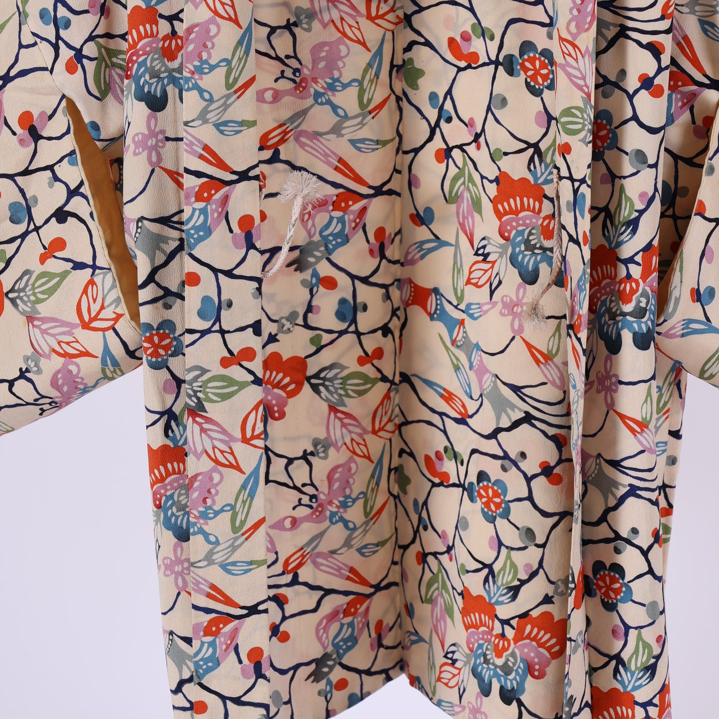 Antique Japanese kimono Jacket (Haori) M-size 100% silk / 459