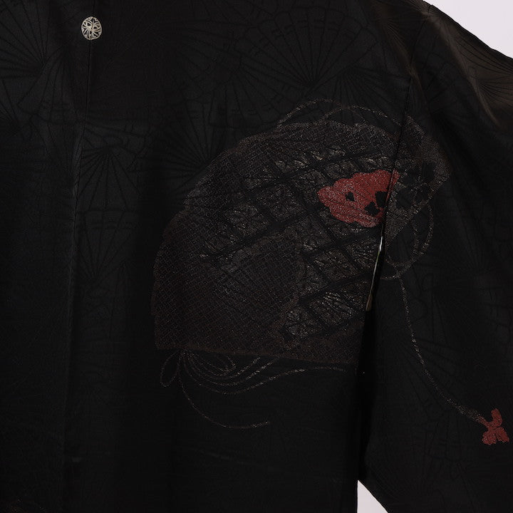 Japanese kimono Jacket (Haori) S-size 100% silk / 464