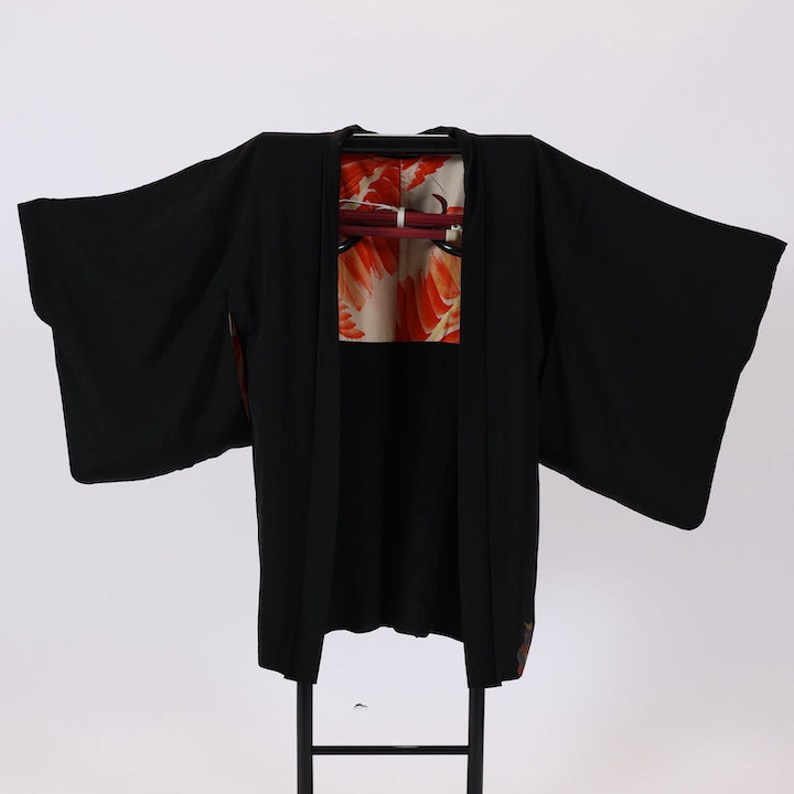 Vintage Japanese kimono Jacket (Haori) S-size 100% silk / 463