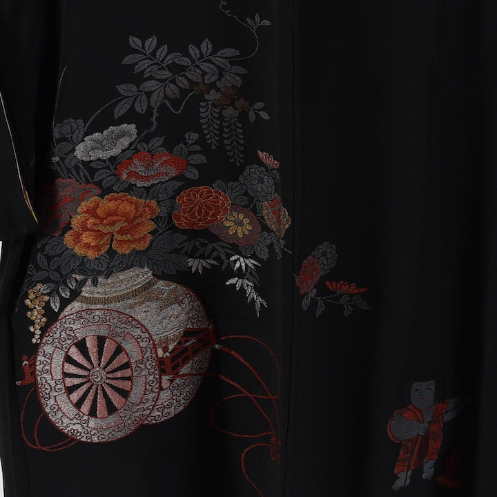 Vintage Japanese kimono Jacket (Haori) S-size 100% silk / 463