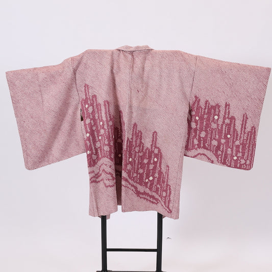 Japanese kimono Jacket (Haori) S-size 100% silk / 465