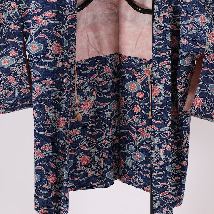 Japanese kimono Jacket (Haori)S -size 100% silk / 466