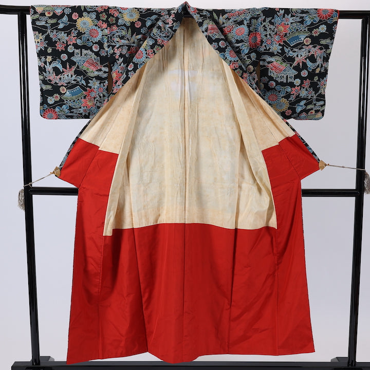 Vintage Japanese kimono (Komon) M-size 100% silk / 512