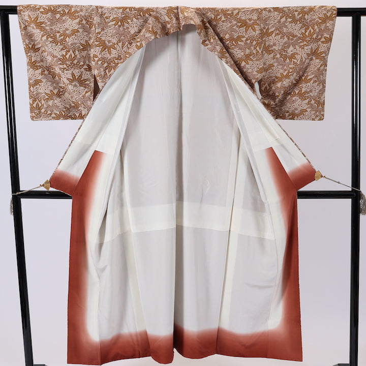 Japanese kimono (Tsumugi) M-size 100% silk / 474