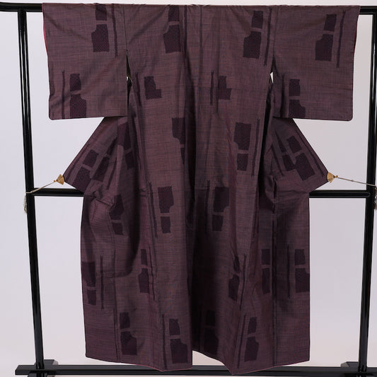 Japanese kimono (Tsumugi) M-size 100% silk / 476