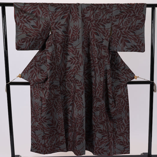 Vintage Japanese kimono (Tsumugi) M-size 100% silk / 485