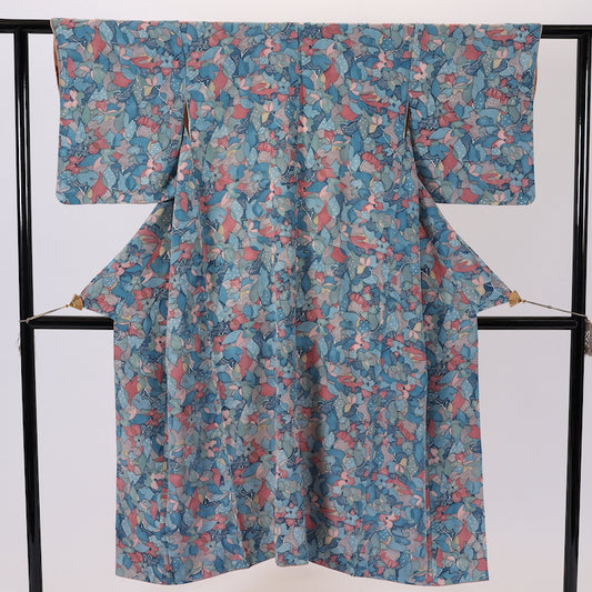 Antique Japanese kimono (Komon) S-size 100% silk / 493